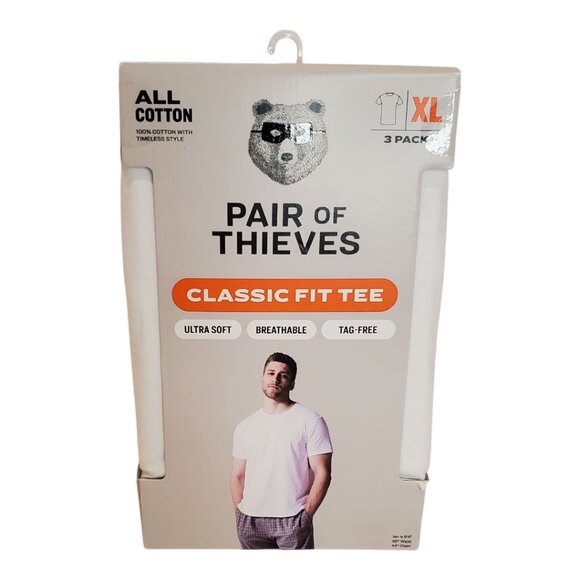 NWT PAIR OF THIEVES SZ XL 3Pack Classic Fit All Cotton Tee T-Shirt Soft Tag-Free - Picture 1 of 3